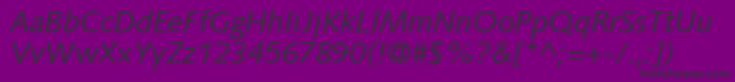 FacileSsiItalic Font – Black Fonts on Purple Background