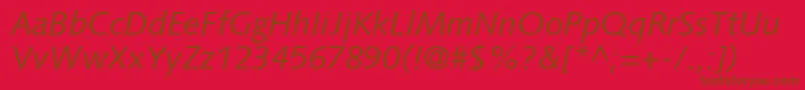 FacileSsiItalic Font – Brown Fonts on Red Background