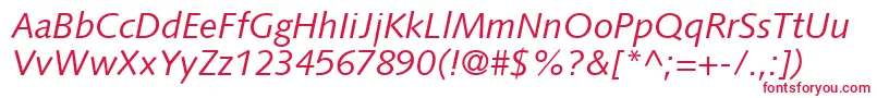 フォントFacileSsiItalic – 赤い文字