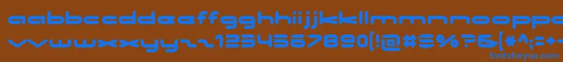 フォントNoclocks – 茶色の背景に青い文字