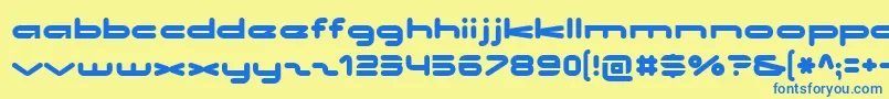 Czcionka Noclocks – niebieskie czcionki na żółtym tle