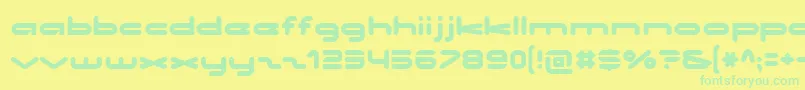 Weitere Informationen zur Noclocks-Schriftart Noclocks-Schriftart – Grüne Schriften auf gelbem Hintergrund