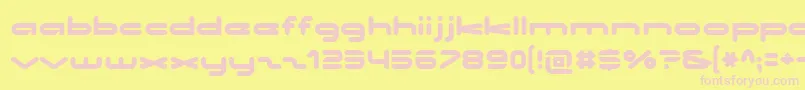 Noclocks Font – Pink Fonts on Yellow Background