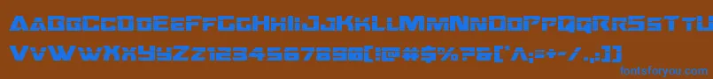 Oceanicdriftlaser Font – Blue Fonts on Brown Background