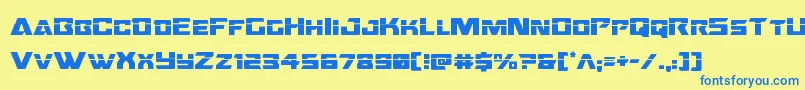 Oceanicdriftlaser Font – Blue Fonts on Yellow Background