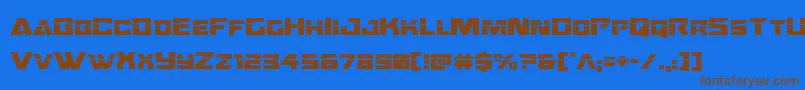 Oceanicdriftlaser Font – Brown Fonts on Blue Background