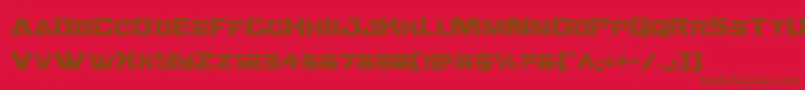 Oceanicdriftlaser Font – Brown Fonts on Red Background