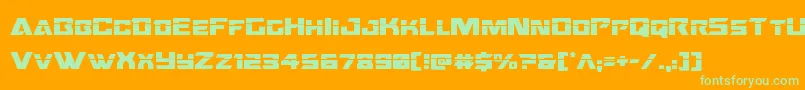 Oceanicdriftlaser Font – Green Fonts on Orange Background