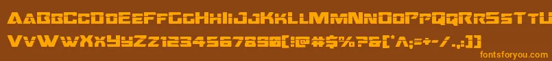 Oceanicdriftlaser Font – Orange Fonts on Brown Background