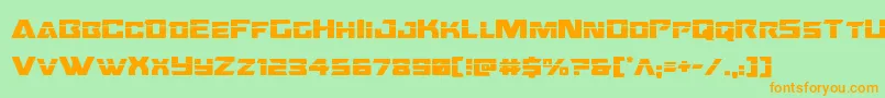 Oceanicdriftlaser Font – Orange Fonts on Green Background