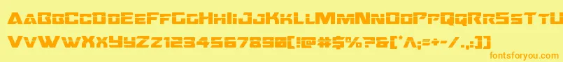 Oceanicdriftlaser Font – Orange Fonts on Yellow Background