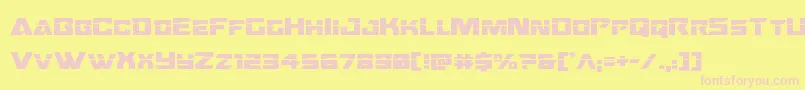 Oceanicdriftlaser Font – Pink Fonts on Yellow Background