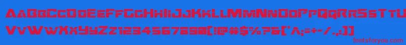 Oceanicdriftlaser Font – Red Fonts on Blue Background