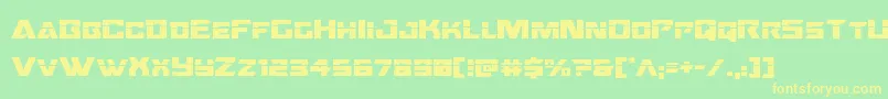Oceanicdriftlaser Font – Yellow Fonts on Green Background