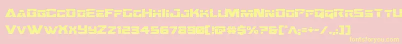 Oceanicdriftlaser Font – Yellow Fonts on Pink Background