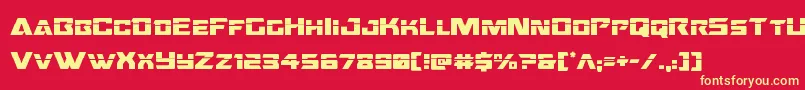 Oceanicdriftlaser Font – Yellow Fonts on Red Background