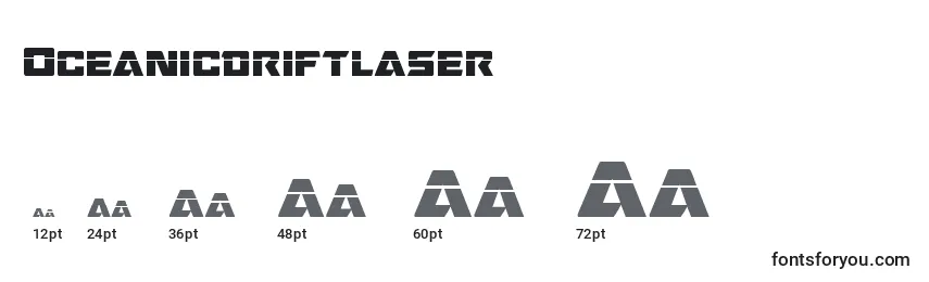 Größen der Schriftart Oceanicdriftlaser