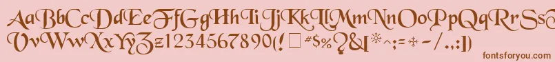 TenaceSsi Font – Brown Fonts on Pink Background