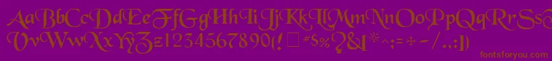 TenaceSsi Font – Brown Fonts on Purple Background