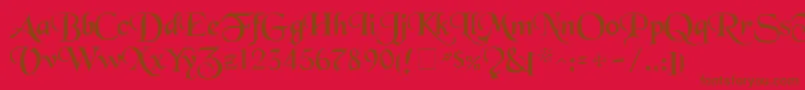TenaceSsi Font – Brown Fonts on Red Background