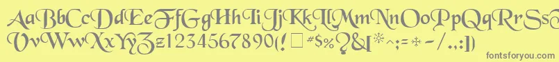 TenaceSsi Font – Gray Fonts on Yellow Background