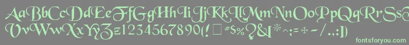 TenaceSsi Font – Green Fonts on Gray Background