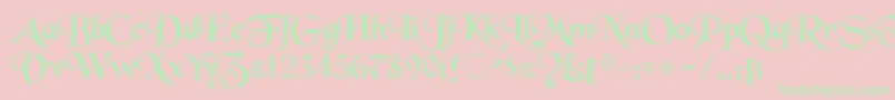 TenaceSsi Font – Green Fonts on Pink Background
