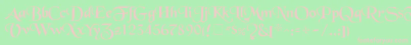 TenaceSsi Font – Pink Fonts on Green Background