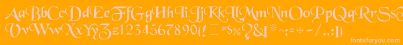 Шрифт TenaceSsi – розовые шрифты на оранжевом фоне