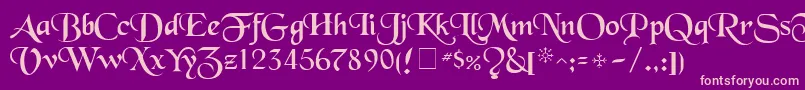 TenaceSsi Font – Pink Fonts on Purple Background