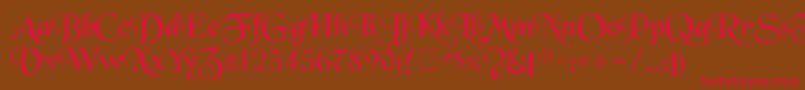 TenaceSsi Font – Red Fonts on Brown Background