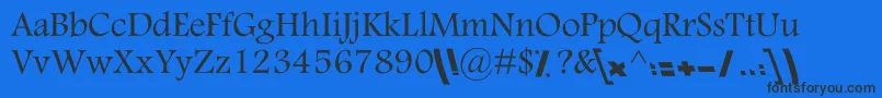 Шрифт MotkenKNasim – чёрные шрифты на синем фоне