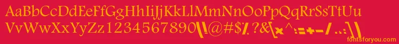 MotkenKNasim Font – Orange Fonts on Red Background