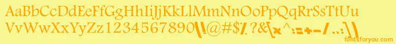 MotkenKNasim Font – Orange Fonts on Yellow Background