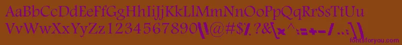 MotkenKNasim Font – Purple Fonts on Brown Background