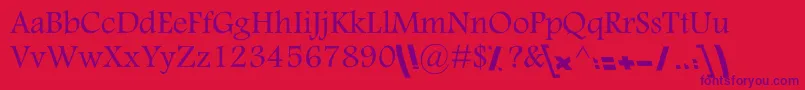 MotkenKNasim Font – Purple Fonts on Red Background