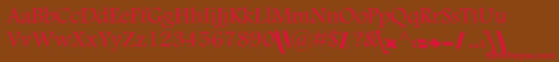 MotkenKNasim Font – Red Fonts on Brown Background