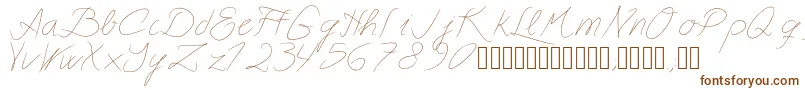 Astralasia-Schriftart – Braune Schriften auf weißem Hintergrund