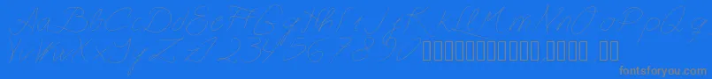 Astralasia-Schriftart – Graue Schriften auf blauem Hintergrund