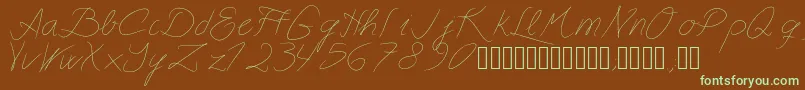 Шрифт Astralasia – зелёные шрифты на коричневом фоне