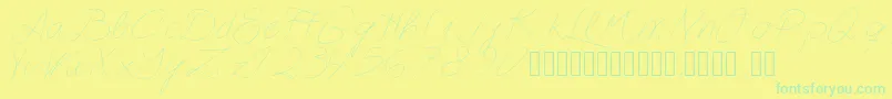 Więcej informacji o czcionce Astralasia Czcionka Astralasia – zielone czcionki na żółtym tle