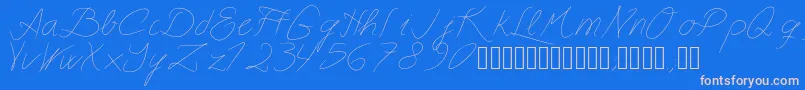 Astralasia-Schriftart – Rosa Schriften auf blauem Hintergrund