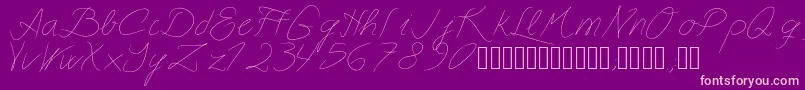 Astralasia-Schriftart – Rosa Schriften auf violettem Hintergrund