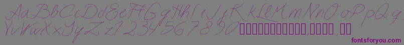 Шрифт Astralasia – фиолетовые шрифты на сером фоне