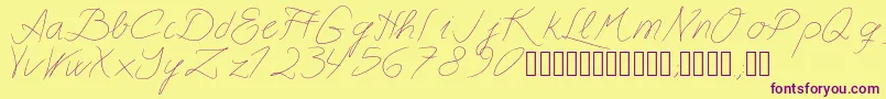 Weitere Informationen zur Astralasia-Schriftart Astralasia-Schriftart – Violette Schriften auf gelbem Hintergrund