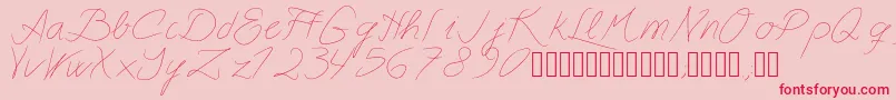 Astralasia-Schriftart – Rote Schriften auf rosa Hintergrund