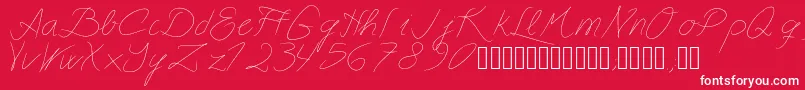 Astralasia Font – White Fonts on Red Background