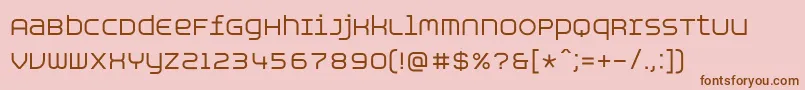 フォントAspirinAdvanceregular – ピンクの背景に茶色のフォント