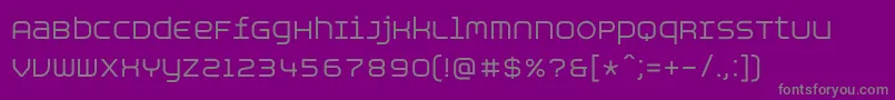 AspirinAdvanceregular-fontti – harmaat kirjasimet violetilla taustalla