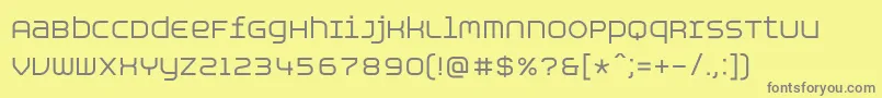 AspirinAdvanceregular Font – Gray Fonts on Yellow Background